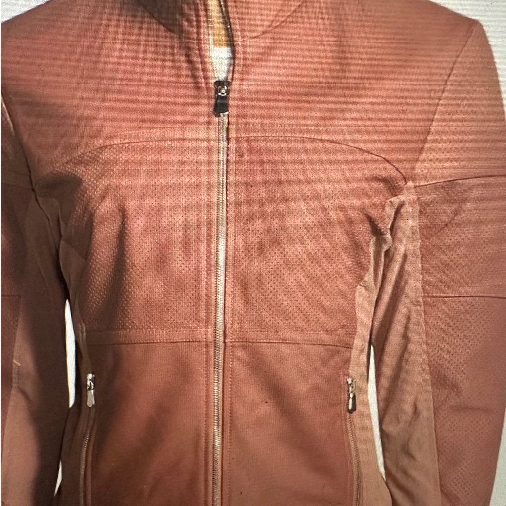 SPRING JACKETS Anatomie perforated leather and nylon jacket. Dusty Rose . Size L